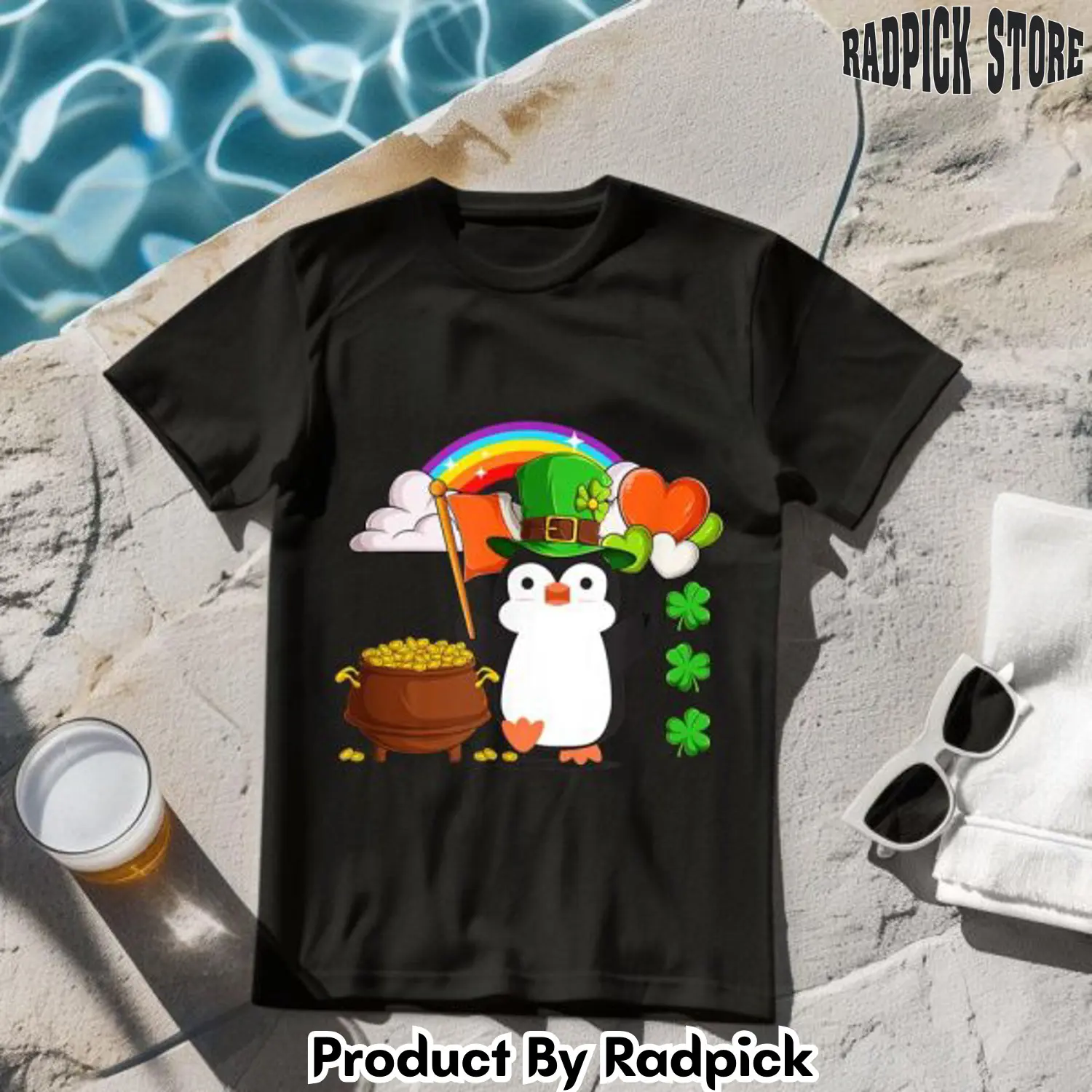 Irish penguin shamrock happy st patricks day tshirt rp2623234